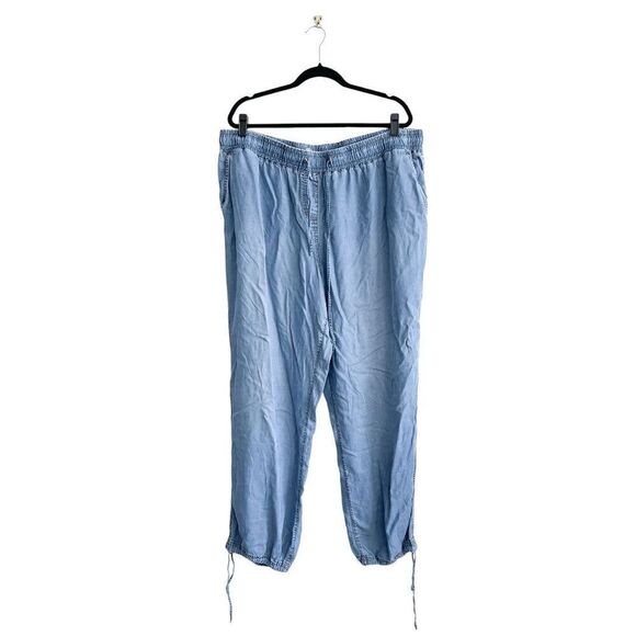 Penningtons Womens Soft Jogger Lyocell Denim Jeans Light Wash Size 2X - Picture 1 of 9